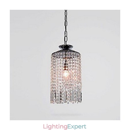 Modern Contemporary Crystal Metal Pendant Light