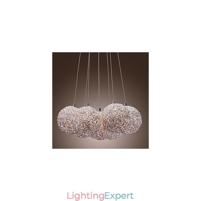 Comtemporary Aluminum Pendant Light with 7 Lights