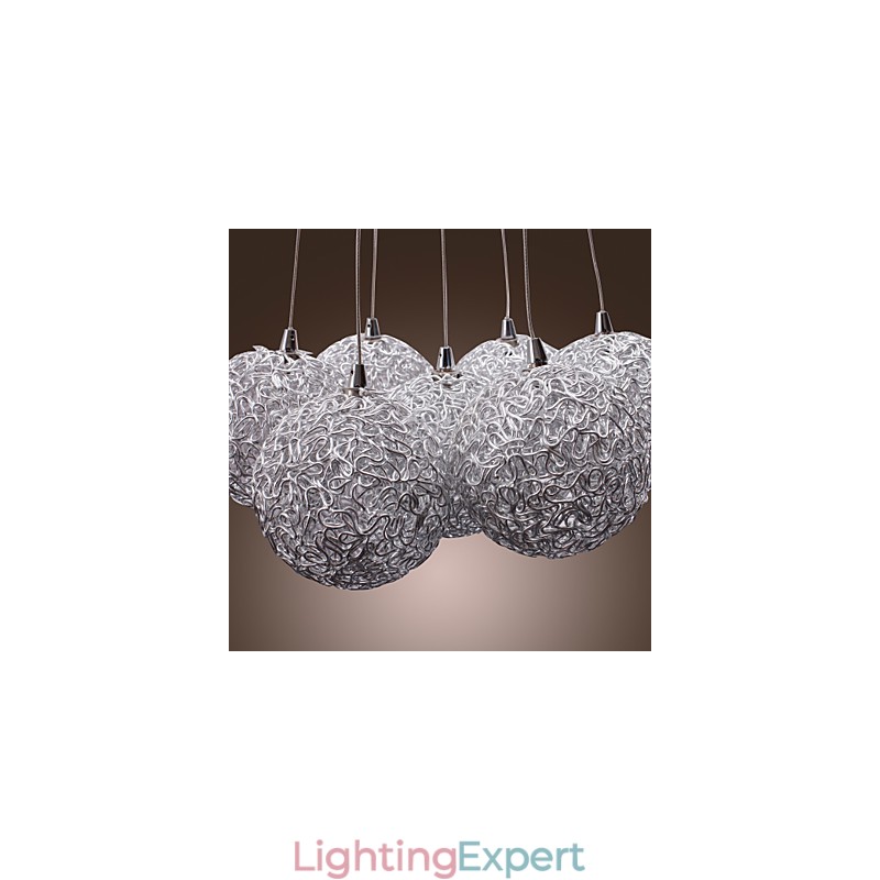 Comtemporary Aluminum Pendant Light with 7 Lights