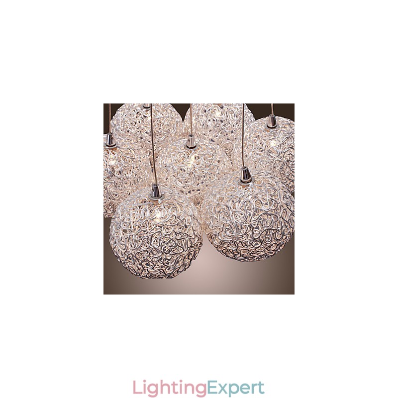 Comtemporary Aluminum Pendant Light with 7 Lights