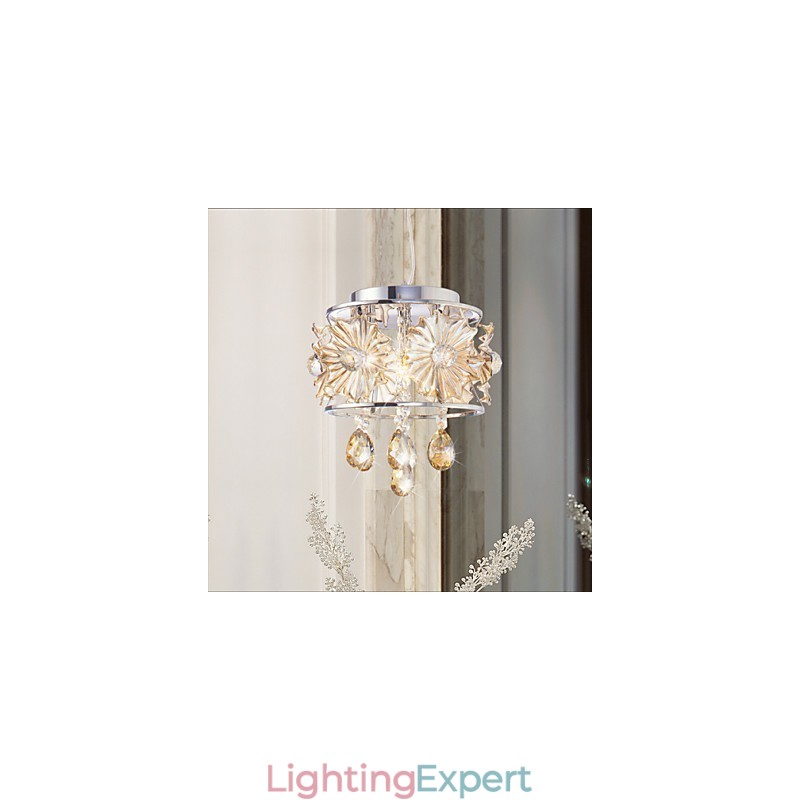 Modern Clear Sphere Lustre Crystal Chandelier Ceiling Lamp Home Decor Suspension Pendant Lamp Fixture Light