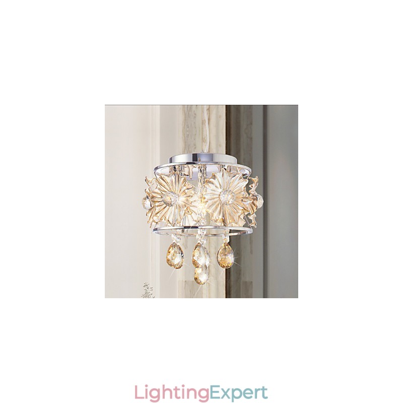 Modern Clear Sphere Lustre Crystal Chandelier Ceiling Lamp Home Decor Suspension Pendant Lamp Fixture Light