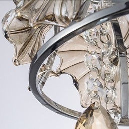 Modern Clear Sphere Lustre Crystal Chandelier Ceiling Lamp Home Decor Suspension Pendant Lamp Fixture Light