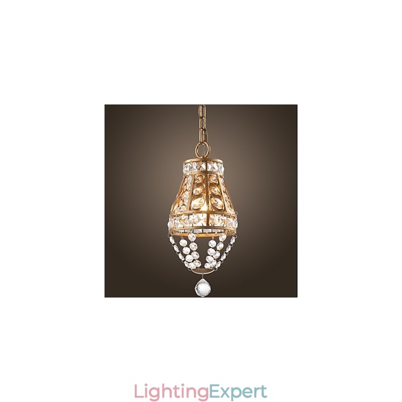 American Country Crystal Chandelier Retro porch Art Chandelier