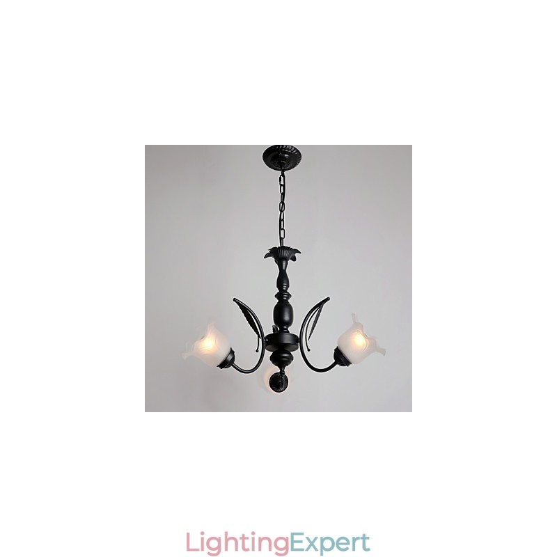 Traditional Classic Painting Metal Chandelier