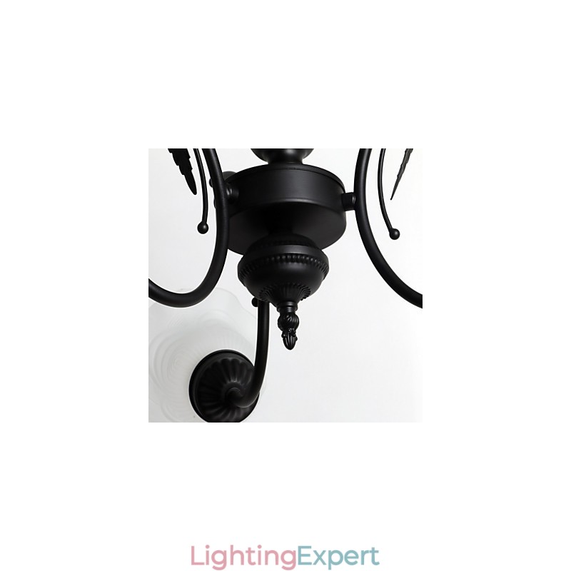 Traditional Classic Painting Metal Chandelier
