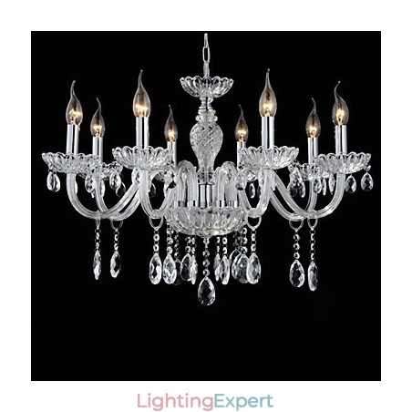 8 Light The style of palace Glass Chandelier With Candle Bulb 8 Light The style of palace Glass Chandelier With Candle Bulb