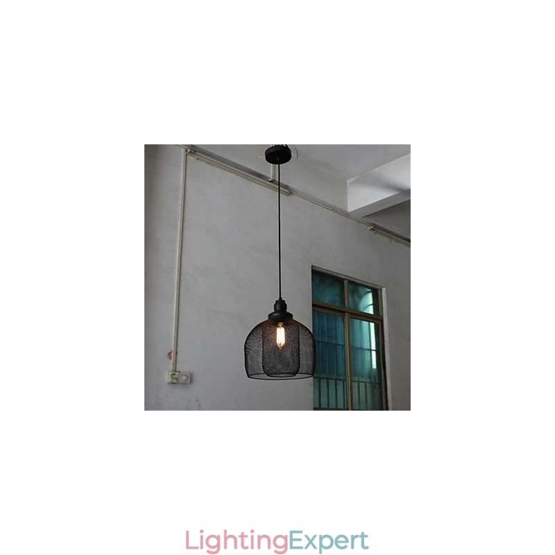 American Retro Birdcage Shape Iron Art Chandelier