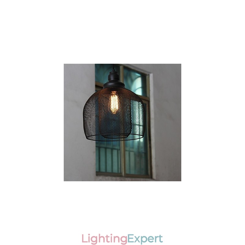American Retro Birdcage Shape Iron Art Chandelier
