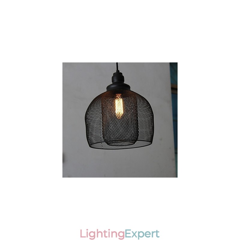 American Retro Birdcage Shape Iron Art Chandelier