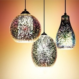Simple table 3D Glass Creative Pendant C