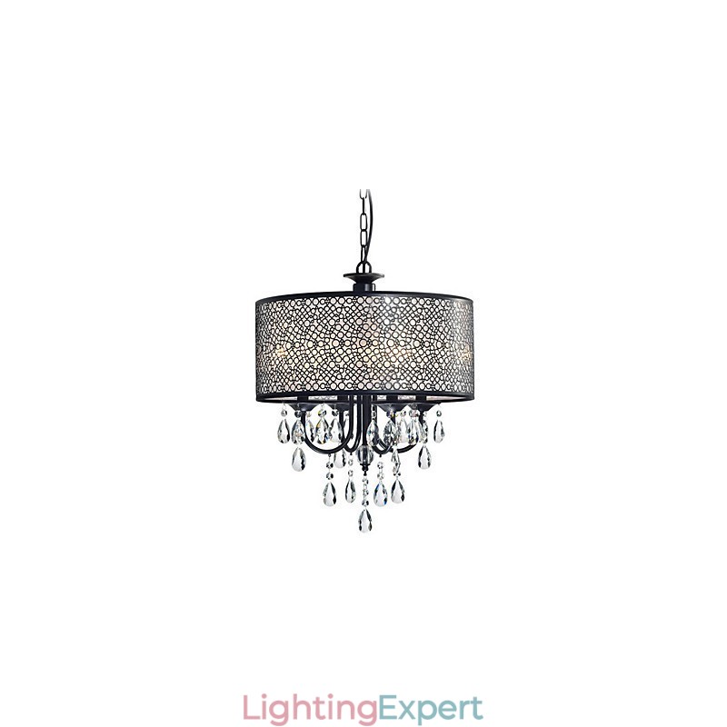 Traditional Classic Crystal Painting Metal Chandelier