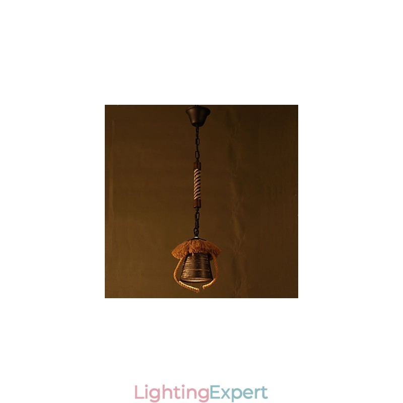 American Country Retro Hemp Ceramic lamp