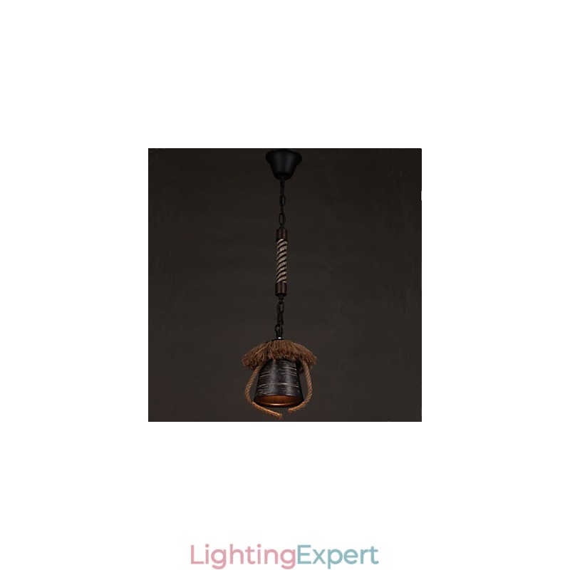 American Country Retro Hemp Ceramic lamp