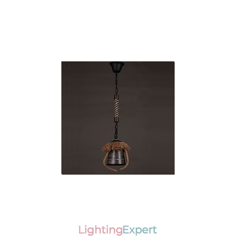 American Country Retro Hemp Ceramic lamp