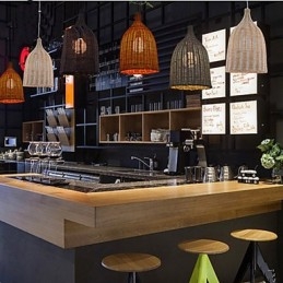 Rattan Chandelier Chandelier Chandelier Creative Retro Rattan lamp