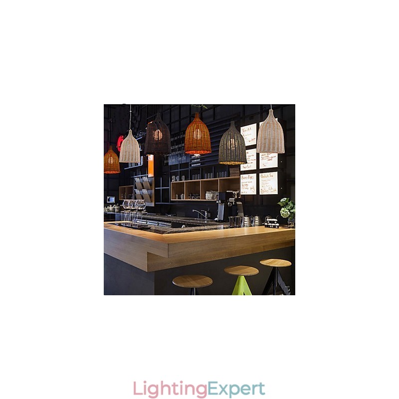 Rattan Chandelier Chandelier Chandelier Creative Retro Rattan lamp