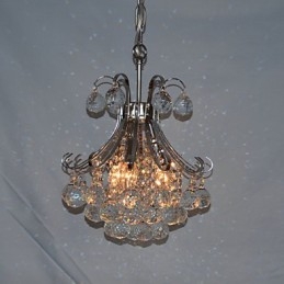 Modern Contemporary Crystal Mini Style Electroplated Chandelier Pendant Light