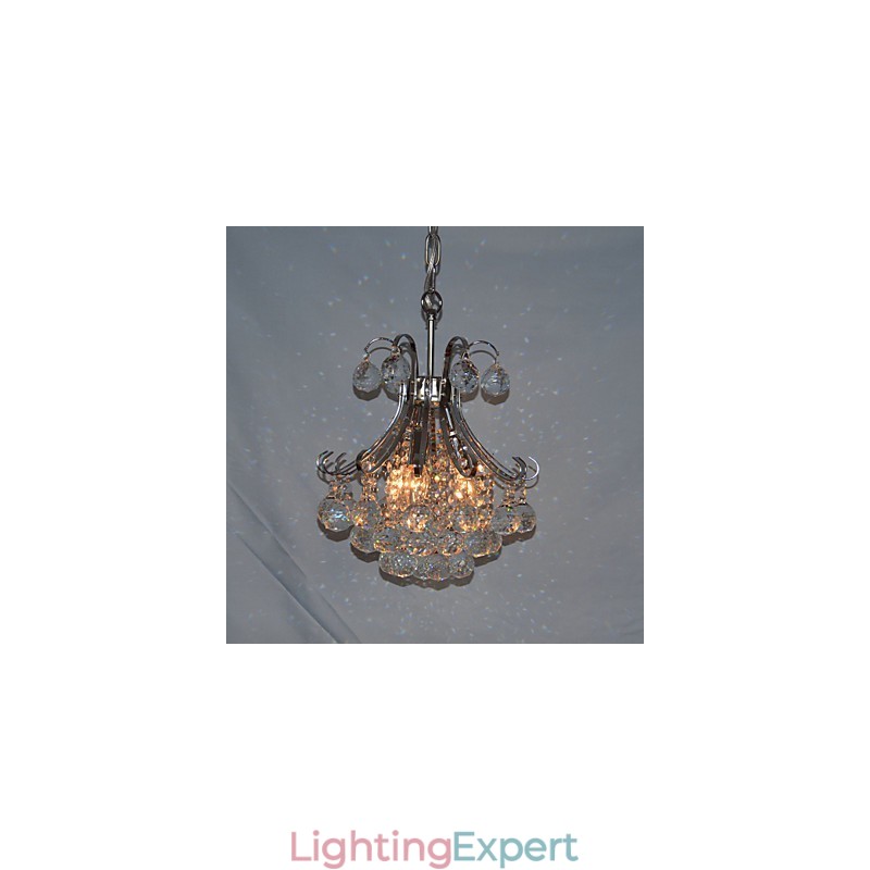 Modern Contemporary Crystal Mini Style Electroplated Chandelier Pendant Light