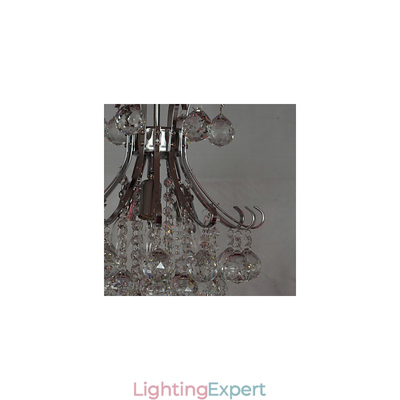 Modern Contemporary Crystal Mini Style Electroplated Chandelier Pendant Light