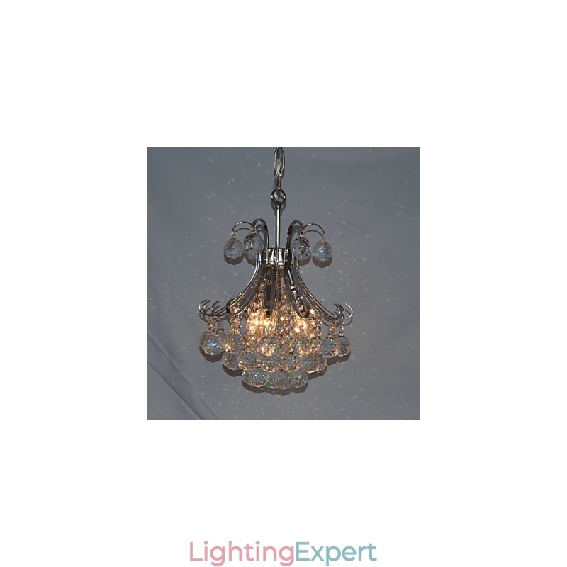 Modern Contemporary Crystal Mini Style Electroplated Chandelier Pendant Light