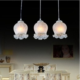Pendant White Three Lights European Retro Classic