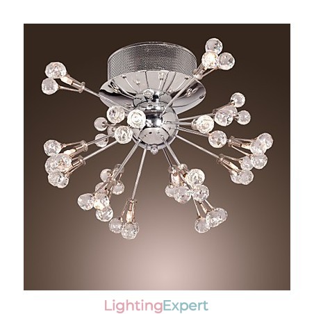 Modern Contemporary Crystal Chrome Metal Flush Mount Modern Contemporary Crystal Chrome Metal Flush Mount
