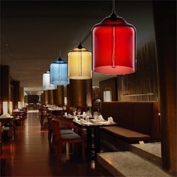 Retro Creative Single Head Glass Pendant Lamp Cafe In The Goldfish Bowl
