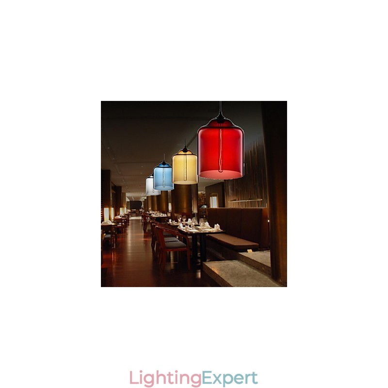 Retro Creative Single Head Glass Pendant Lamp Cafe In The Goldfish Bowl
