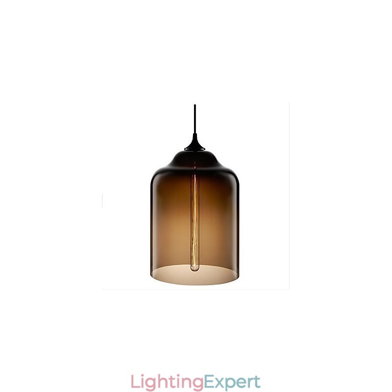 Retro Creative Single Head Glass Pendant Lamp Cafe In The Goldfish Bowl