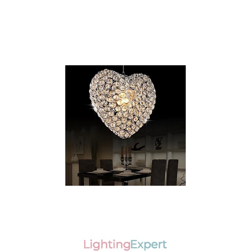 Modern Contemporary Crystal Metal Pendant Light