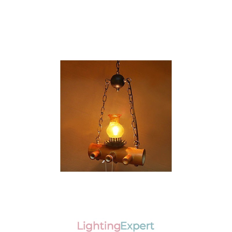 American Country Antique Bamboo Single Head Chandelier