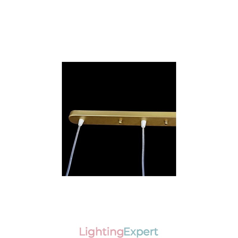 Bronze Pendant Three Lights Pattern Glass Shade European Retro Classic