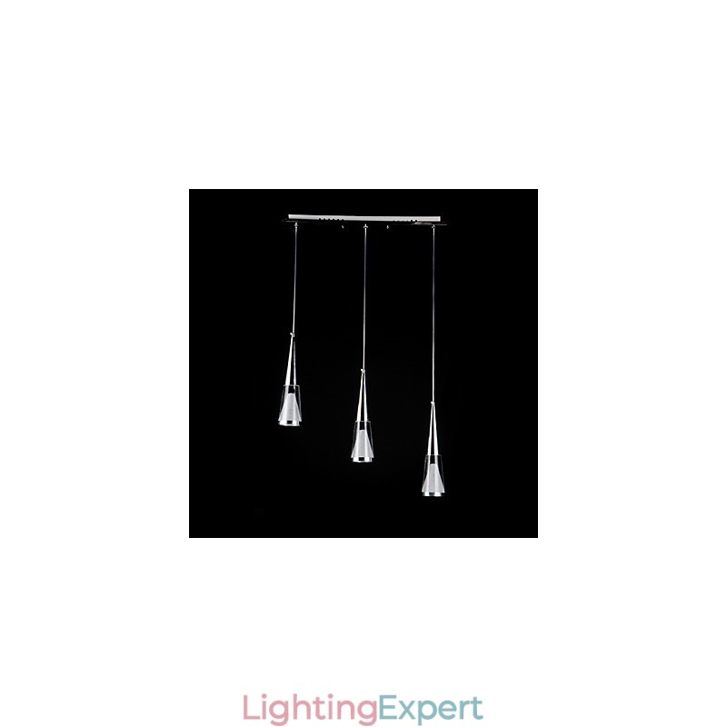 3 Lights Pendant Light Modern Contemporary Metal