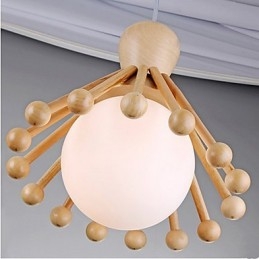 Garden Wooden Chandelier Simple Nordic Wood Chandelier