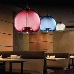 Retro Creative Single Head Glass Pendant Lamp Cafe In The Goldfish Bowl