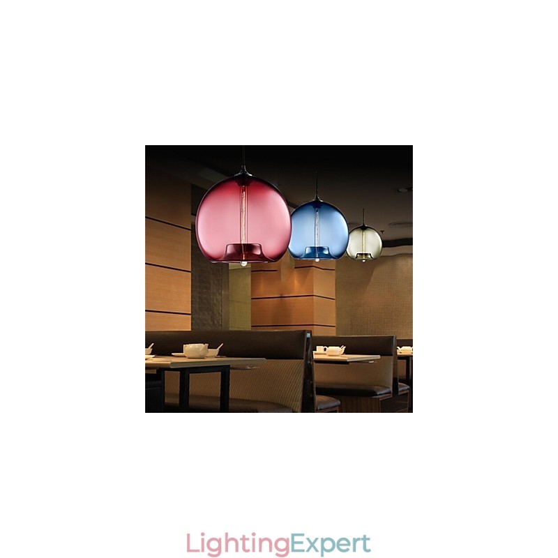 Retro Creative Single Head Glass Pendant Lamp Cafe In The Goldfish Bowl