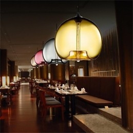 Retro Creative Single Head Glass Pendant Lamp Cafe In The Goldfish Bowl