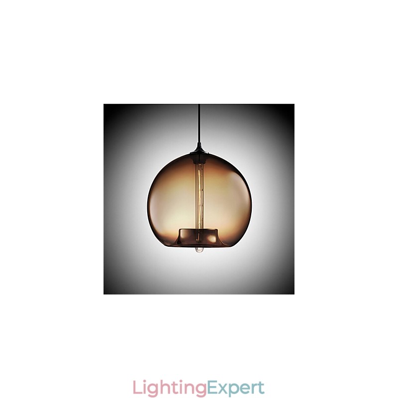 Retro Creative Single Head Glass Pendant Lamp Cafe In The Goldfish Bowl
