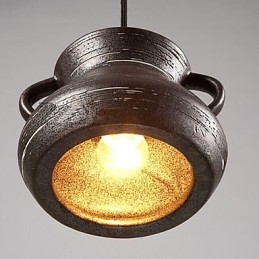 Personality Retro Ceramic Hanging Teahouse Chandelier lamp