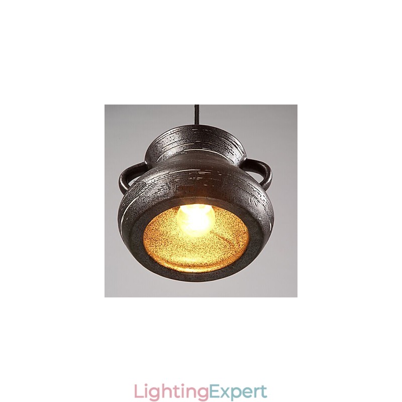 Personality Retro Ceramic Hanging Teahouse Chandelier lamp