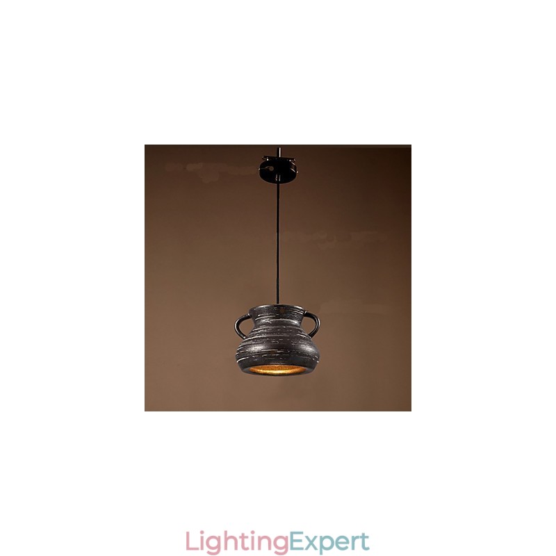 Personality Retro Ceramic Hanging Teahouse Chandelier lamp