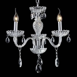 6 Light The style of palace Glass Chandelier With Candle Bulb