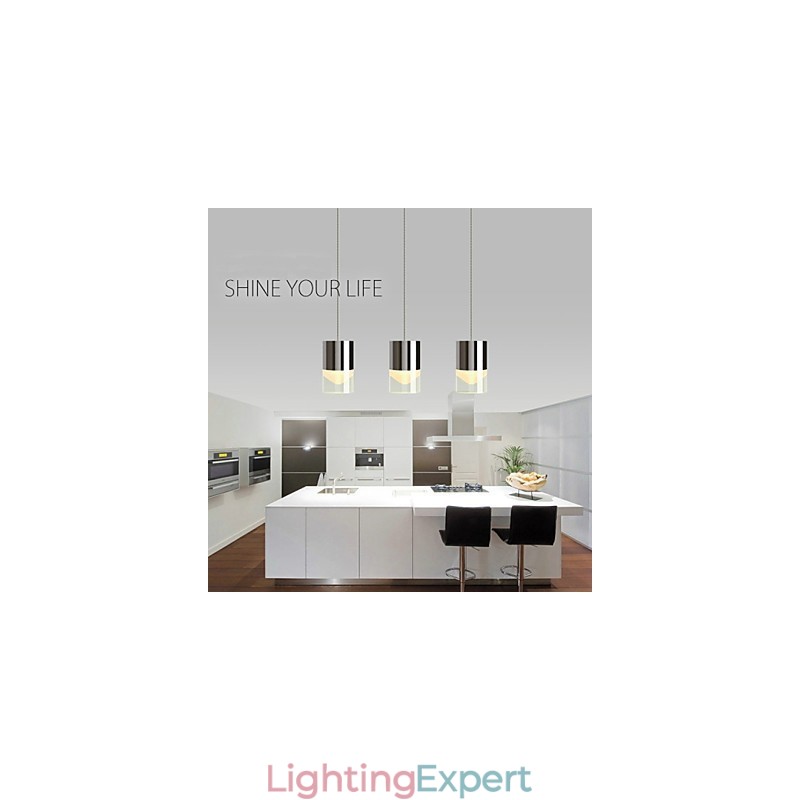 3 Lights Pendant Light Modern Contemporary Metal
