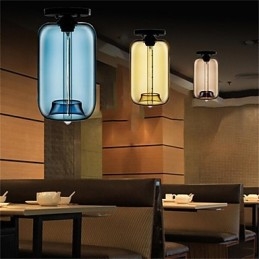 Retro Creative Single Head Glass Pendant Lamp Cafe In The Goldfish Bowl