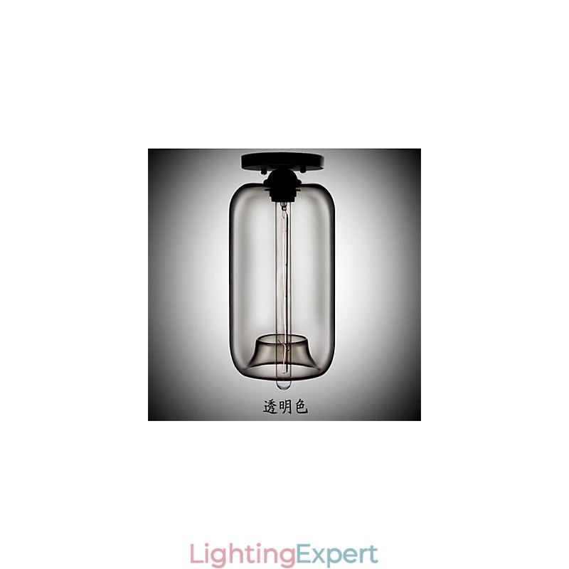 Retro Creative Single Head Glass Pendant Lamp Cafe In The Goldfish Bowl