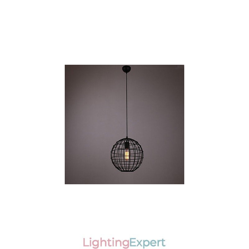 Mini Pendant Spherical Lamp 1 Light Painting Processing