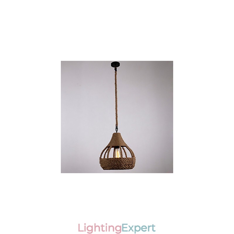 Rope 1 Light Pendant Light Country