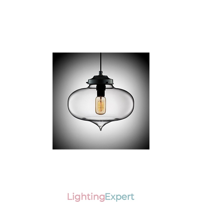Retro Creative Single Head Glass Pendant Lamp Cafe In The Goldfish Bowl