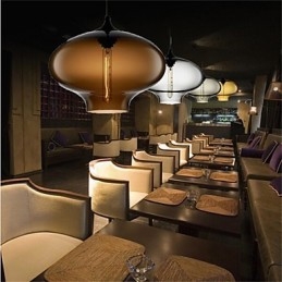 Retro Creative Single Head Glass Pendant Lamp Cafe In The Goldfish Bowl